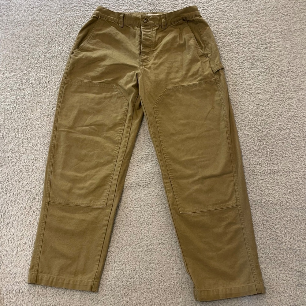 Ecologyst Double Knee Carpenter Pants Women 10 Organic Cotton Canvas Button Fly
